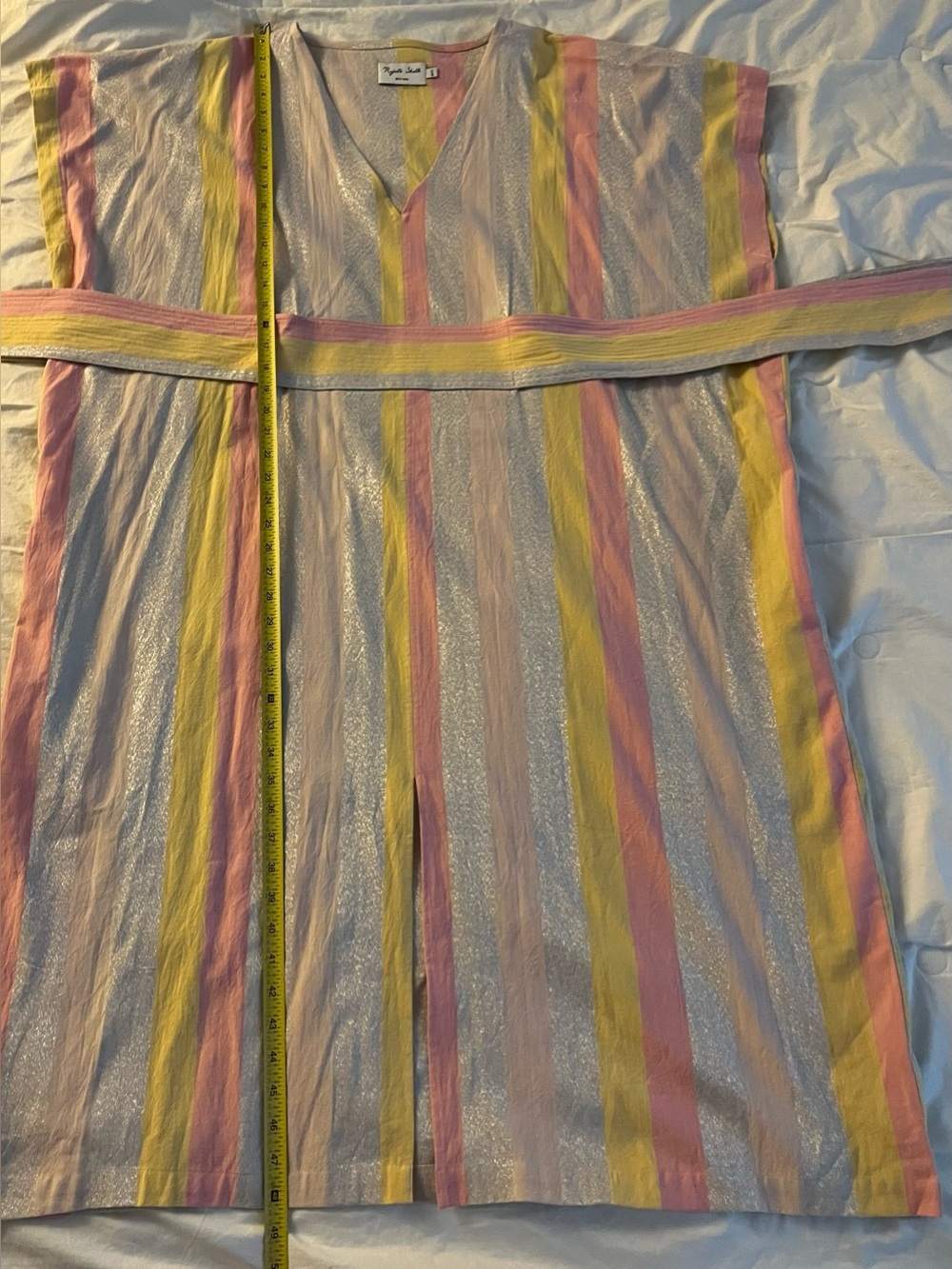 Rujuta Sheth Ruby Kaftan Dress - Candy Stripe sz M/L - Picture 4 of 7